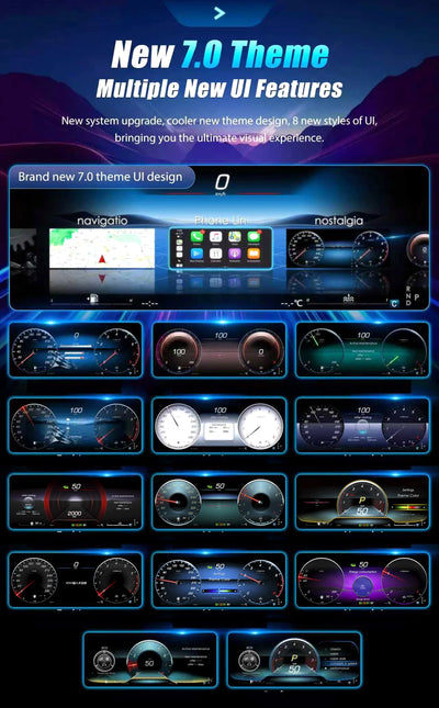 Tableau de Bord Numérique Mercedes Classe A CLA GLA W176 - vue arrière - Becquet Voiture