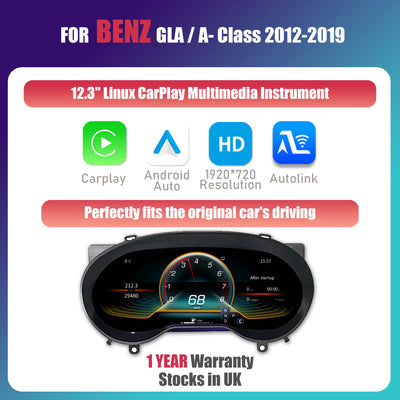 Tableau de Bord Numérique Mercedes Classe A GLA CLA 2012-2019 - détail du montage - Becquet Voiture