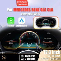 Digital Instrument Cluster Mercedes A-Class GLA CLA 2012-2019 - front view - Becquet Voiture