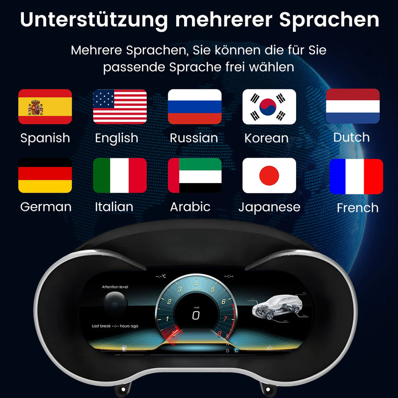 Digital Instrument Cluster Mercedes C-Class GLC 2015-2018 - fitted on vehicle - Becquet Voiture