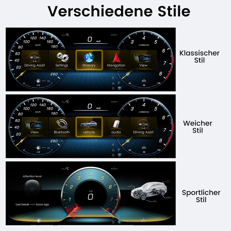 Digital Instrument Cluster Mercedes C-Class GLC 2015-2018 - rear view - Becquet Voiture