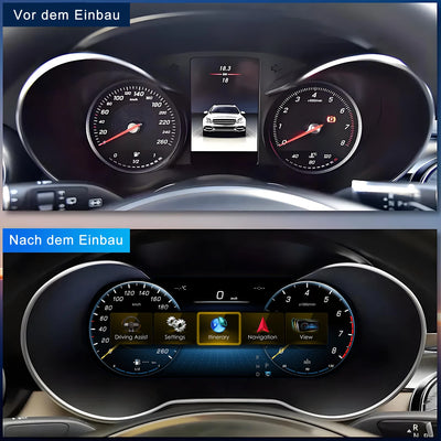 Tableau de Bord Numérique Mercedes Classe C GLC 2015-2018 - vue de profil - Becquet Voiture