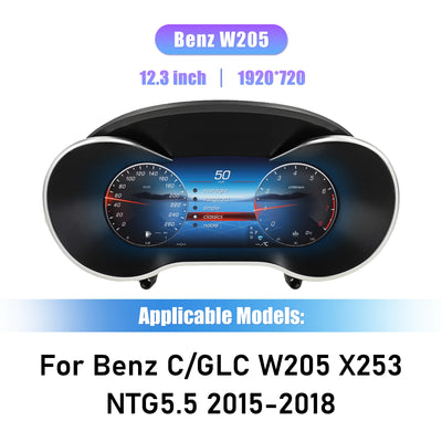 Tableau de Bord Numérique Mercedes Classe C GLC W205 X253 2015-2020 - vue de dessus - Becquet Voiture