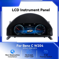Digitales Kombiinstrument Mercedes C-Klasse W204 2008–2011 - Vorderansicht - Becquet Voiture