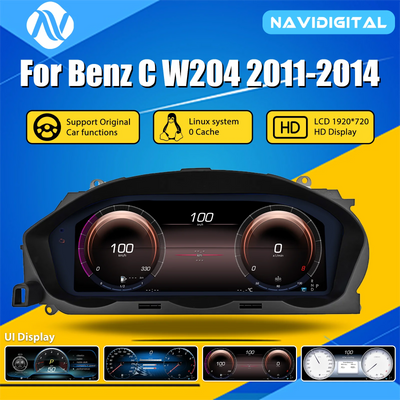 Tableau de Bord Numérique Mercedes Classe C W204 2011-2014 - vue de face - Becquet Voiture
