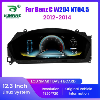 Tableau de Bord Numérique Mercedes Classe C W204 2012-2014 - vue de profil - Becquet Voiture