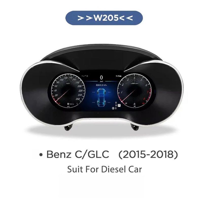 Digitales Kombiinstrument Mercedes C-Klasse W205 GLC 2015–2018 - Montagedetail - Becquet Voiture