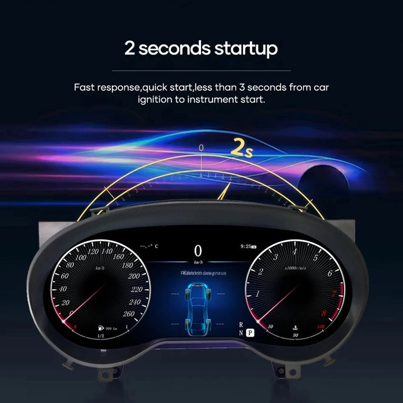 Digitales Kombiinstrument Mercedes C-Klasse W205 GLC 2015–2018 - Studio-Packshot - Becquet Voiture
