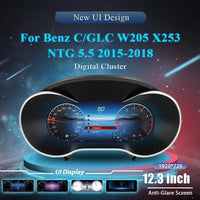 Digitales Kombiinstrument Mercedes C-Klasse W205 GLC 2015–2018 - Vorderansicht - Becquet Voiture