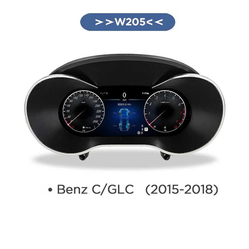 Digitales Kombiinstrument Mercedes C-Klasse W205 GLC 2015–2018 - Nahansicht - Becquet Voiture