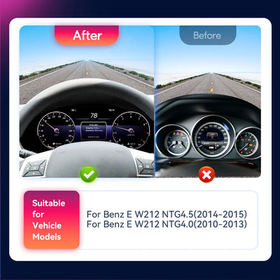 Tableau de Bord Numérique Mercedes Classe E W212 2010-2015 (réf. 2) - vue de profil - Becquet Voiture