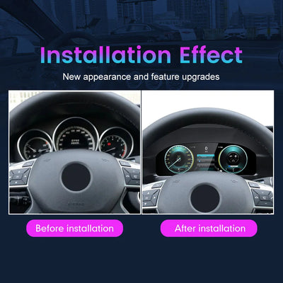 Tableau de Bord Numérique Mercedes Classe E W212 2010-2015 - vue de profil - Becquet Voiture