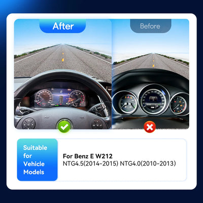 Tableau de Bord Numérique Mercedes Classe E W212 - vue de profil - Becquet Voiture