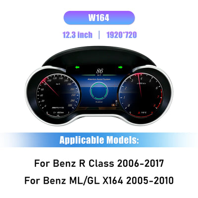 Tableau de Bord Numérique Mercedes Classe R ML GL W164 - détail du montage - Becquet Voiture