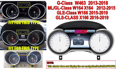 Tableau de Bord Numérique Mercedes GLE GLS Classe G - vue rapprochée - Becquet Voiture