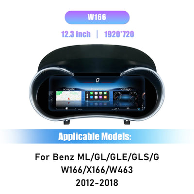 Tableau de Bord Numérique Mercedes GLE W166 2012-2018 - détail du montage - Becquet Voiture