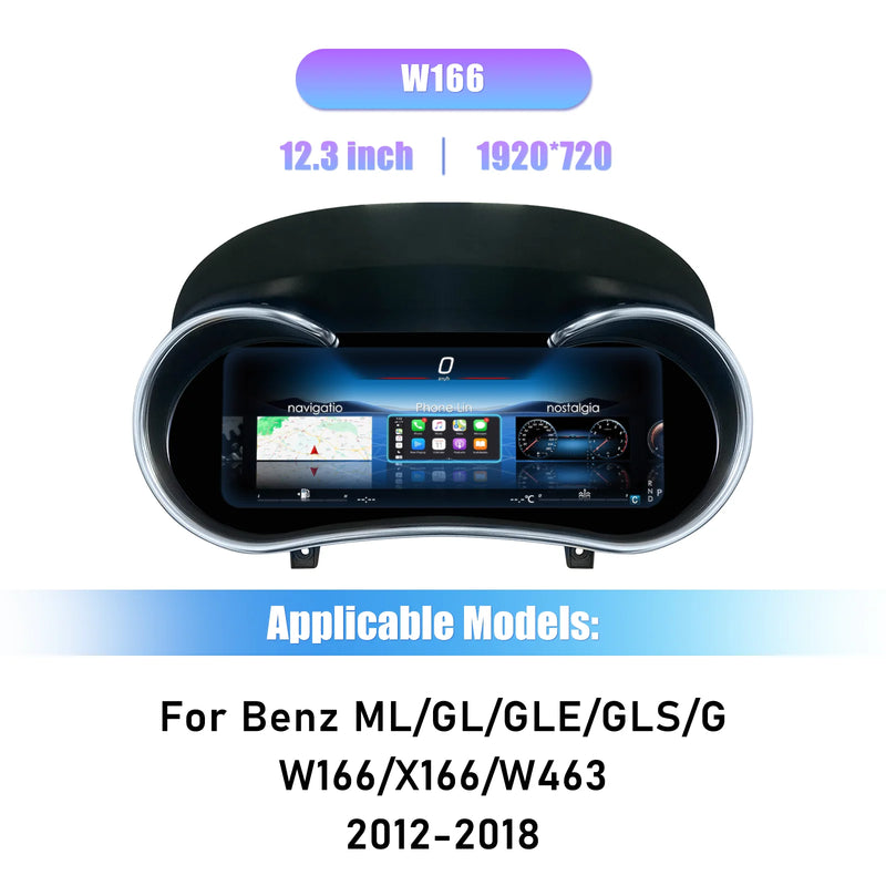Digitales Kombiinstrument Mercedes GLE W166 2012–2018 - Montagedetail - Becquet Voiture