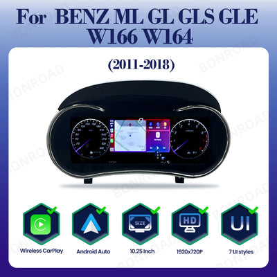 Tableau de Bord Numérique Mercedes ML GLE GLS - détail du montage - Becquet Voiture