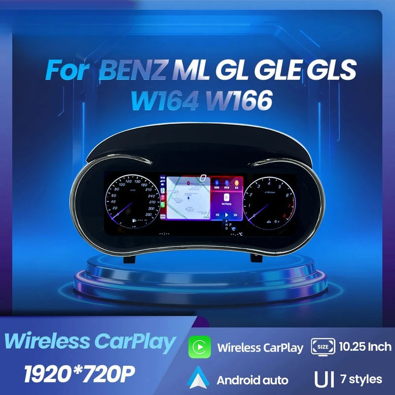 Digital Instrument Cluster Mercedes ML GLE GLS - front view - Becquet Voiture
