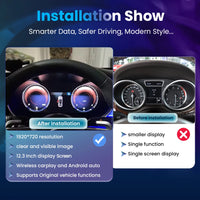 Digital Instrument Cluster Mercedes ML GLE GLS - side view - Becquet Voiture