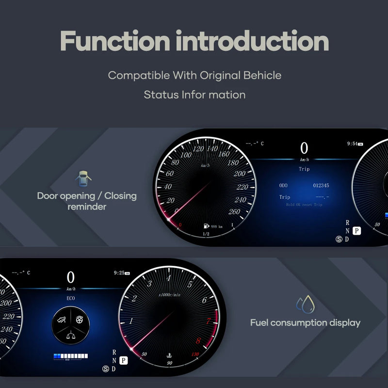 Digital Instrument Cluster Mercedes ML W164 2006-2012 - three-quarter view - Becquet Voiture
