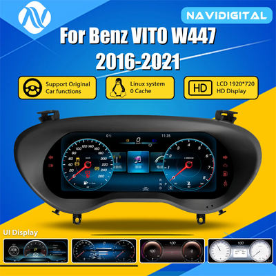 Tableau de Bord Numérique Mercedes Vito W447 2016-2021 - vue de face - Becquet Voiture