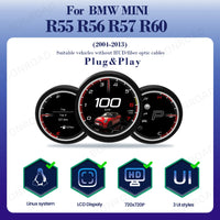 Tableau de Bord Numérique Mini Cooper R55 R56 R57 R60 - vue rapprochée - Becquet Voiture