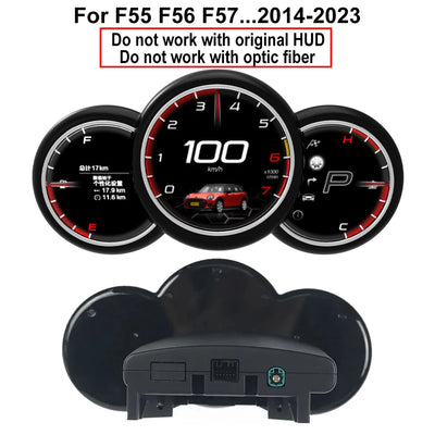 Tableau de Bord Numérique Mini Cooper R56 F56 2004-2023 - vue rapprochée - Becquet Voiture