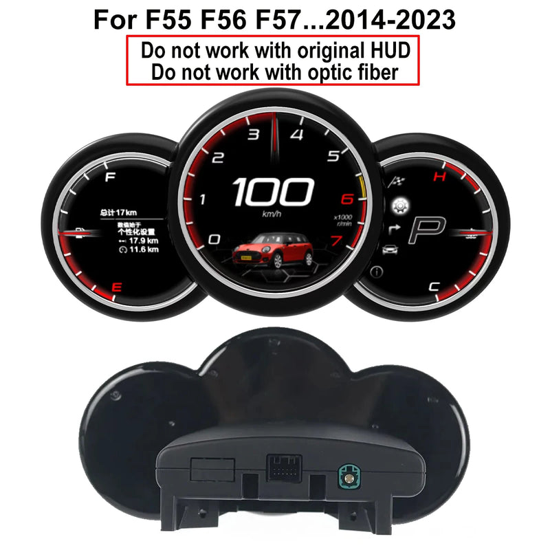 Tableau de Bord Numérique Mini Cooper R56 F56 2004-2023 - vue rapprochée - Becquet Voiture