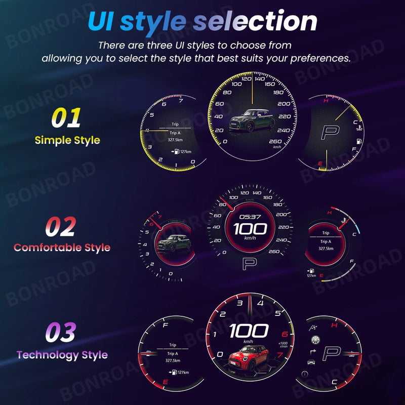 Tableau de Bord Numérique Mini Cooper S R55-R60 F55-F57 - installé sur véhicule - Becquet Voiture