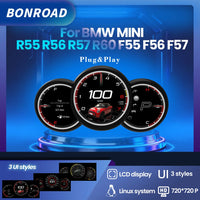 Tableau de Bord Numérique Mini Cooper S R55-R60 F55-F57 - vue de face - Becquet Voiture