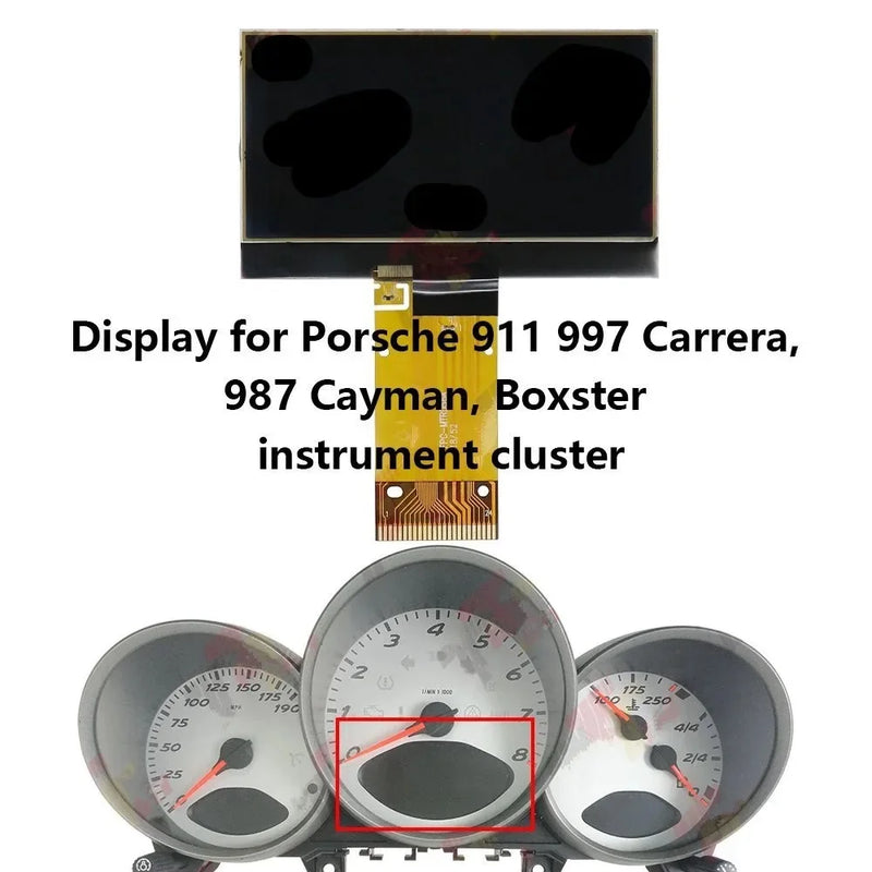 Digital Instrument Cluster Porsche 911 997 987 - rear view - Becquet Voiture