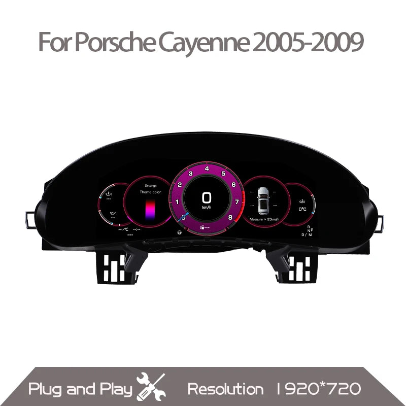 Tableau de Bord Numérique Porsche Cayenne 2005-2009 - détail du montage - Becquet Voiture