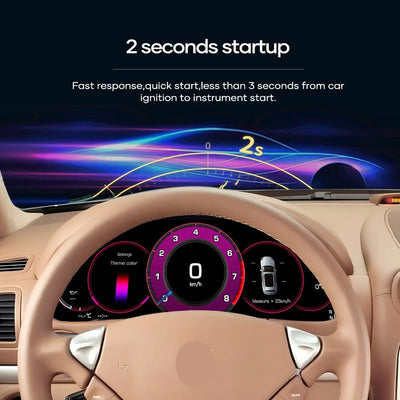 Tableau de Bord Numérique Porsche Cayenne 2005-2009 - installé sur véhicule - Becquet Voiture