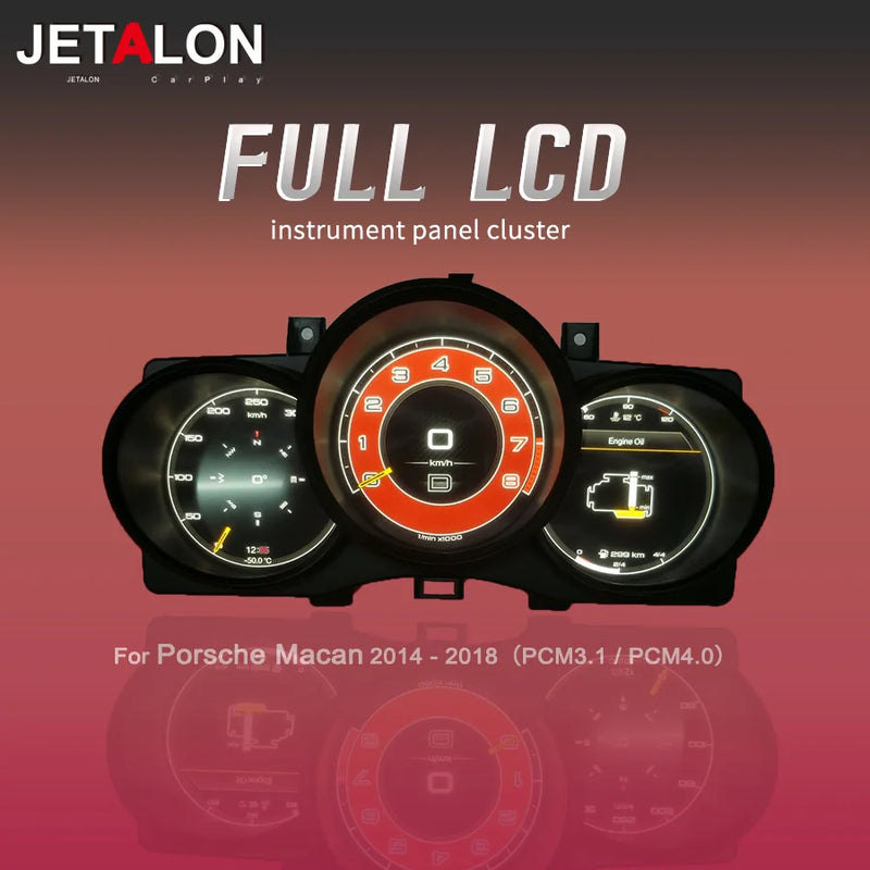 Digital Instrument Cluster Porsche Macan 2014-2018 - front view - Becquet Voiture