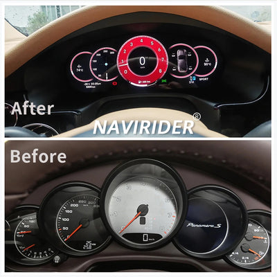 Tableau de Bord Numérique Porsche Panamera 2010-2017 - vue arrière - Becquet Voiture