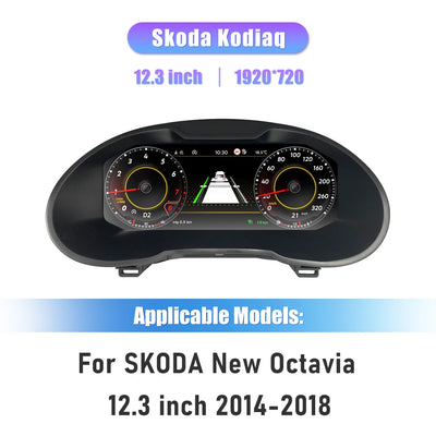 Tableau de Bord Numérique Skoda Octavia 2008-2018 - détail du montage - Becquet Voiture