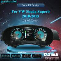 Tableau de Bord Numérique Skoda Superb 2 2010-2015 - vue de face - Becquet Voiture