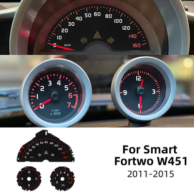 Tableau de Bord Numérique Smart Fortwo 451 2011-2015 - vue de face - Becquet Voiture