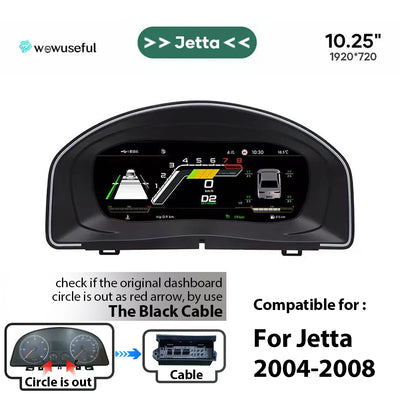Tableau de Bord Numérique Volkswagen Caddy Touran Golf 5 - détail du montage - Becquet Voiture