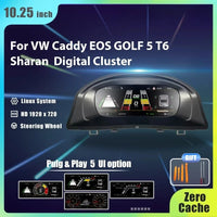 Digitales Kombiinstrument Volkswagen Caddy Touran Golf 5 - Vorderansicht - Becquet Voiture