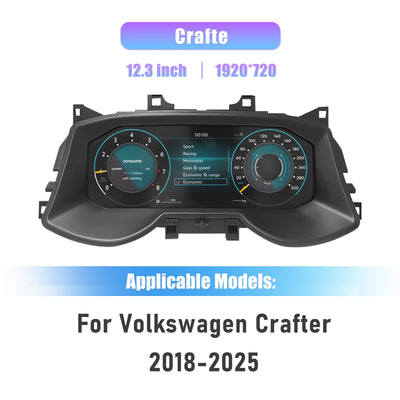 Tableau de Bord Numérique Volkswagen Crafter 2018-2025 - détail du montage - Becquet Voiture