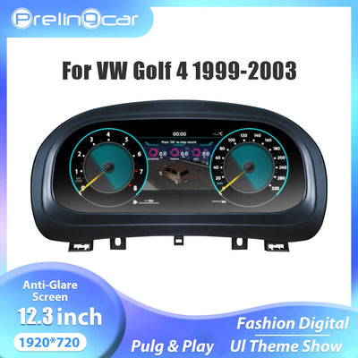 Tableau de Bord Numérique Volkswagen Golf 4 1999-2003 - vue de face - Becquet Voiture