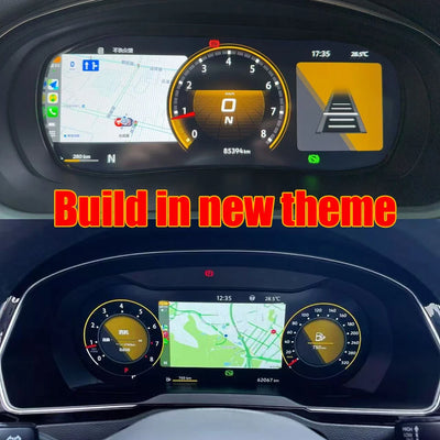 Tableau de Bord Numérique Volkswagen Golf Passat Tiguan - vue de profil - Becquet Voiture