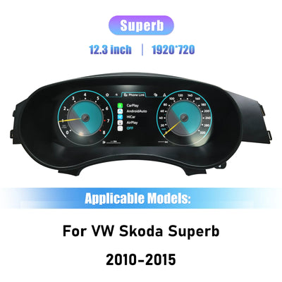 Tableau de Bord Numérique Volkswagen Skoda Superb Octavia - en situation - Becquet Voiture
