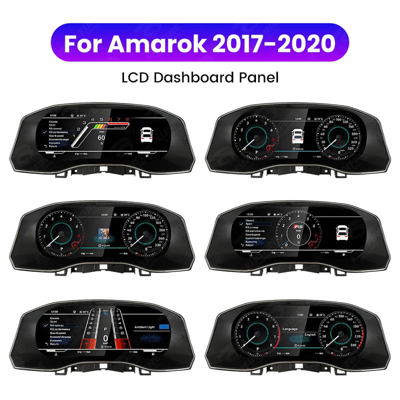 Tableau de Bord Numérique VW Amarok 2017-2020 - vue de face - Becquet Voiture