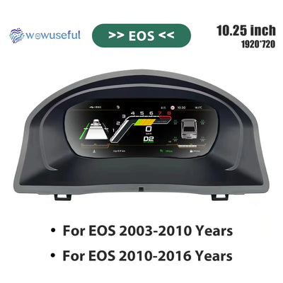 Tableau de Bord Numérique VW Caddy Touran EOS Sharan Golf 5 - vue arrière 2 - Becquet Voiture