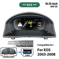 Digitales Kombiinstrument VW Caddy Touran EOS Sharan Golf 5 - Vorderansicht 2 - Becquet Voiture