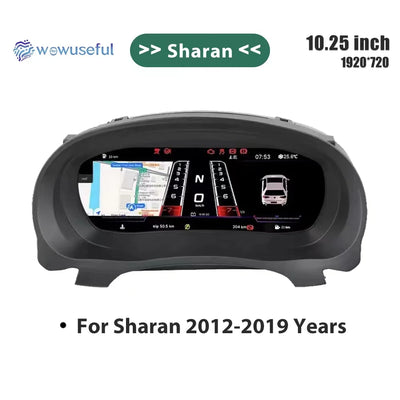 Tableau de Bord Numérique VW Caddy Touran EOS Sharan Golf 5 - vue de trois-quarts 2 - Becquet Voiture
