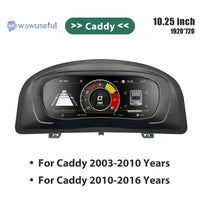 Digitales Kombiinstrument VW Caddy Touran EOS Sharan Golf 5 - Nahansicht - Becquet Voiture